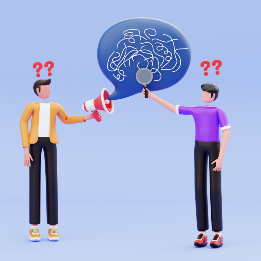 Deux personnes qui discutent